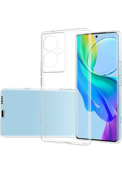 Casestreet Vivo V29 Lite 5g Kılıf Süper Silikon Lüx Kamera Korumalı+Nano Şeffaf