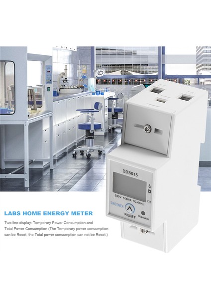 Din Raylı Tek Fazlı Wattmetre Güç Tüketimi Watt Elektronik Enerji Ölçer Kwh 5-80A 230V Ac 50Hz Sıfırlama Fonksiyonlu (Yurt Dışından) modelleri