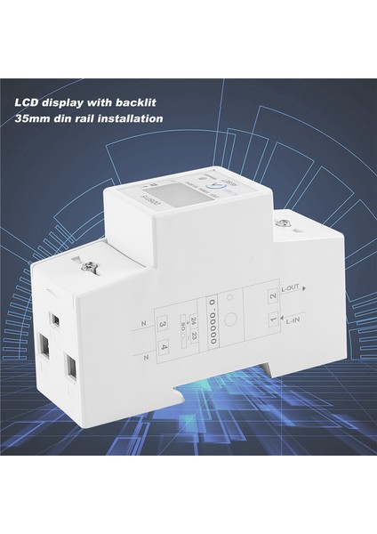 Din Raylı Tek Fazlı Wattmetre Güç Tüketimi Watt Elektronik Enerji Ölçer Kwh 5-80A 230V Ac 50Hz Sıfırlama Fonksiyonlu (Yurt Dışından) fırsatları