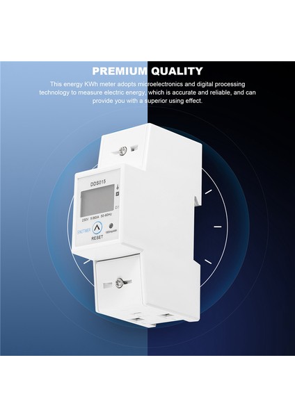 Din Raylı Tek Fazlı Wattmetre Güç Tüketimi Watt Elektronik Enerji Ölçer Kwh 5-80A 230V Ac 50Hz Sıfırlama Fonksiyonlu (Yurt Dışından) indirimleri
