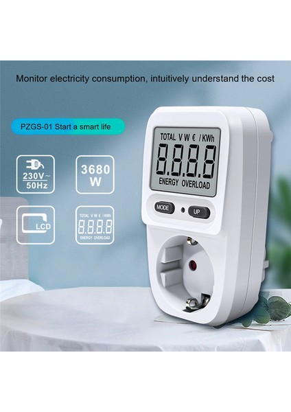 Oumery 230 V-240 V Dijital LCD Güç Ölçer Wattmetre Soket Watt Elektrik Sayacı Br Ölçüm Çıkışı Güç Analizörü Ab Tak (Yurt Dışından) indirimleri