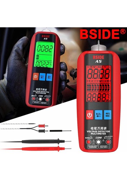 Dijital Akıllı Multimetre Transistör Test Cihazı Ac/dc Akım Gerilim Test Cihazı (Pilsiz) (Yurt Dışından)