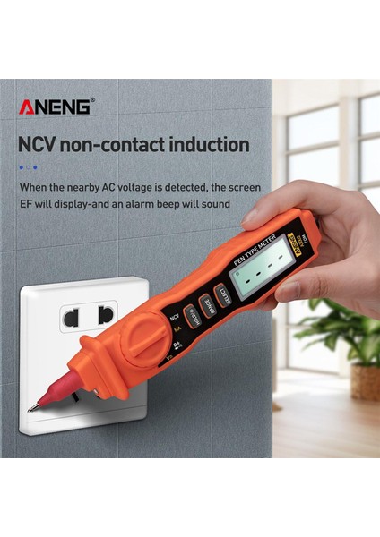 Aneng Temassız Ac/dc Gerilim Algılama Kalemi Multimetre Dijital Metre 4000 Sayım (Yurt Dışından)