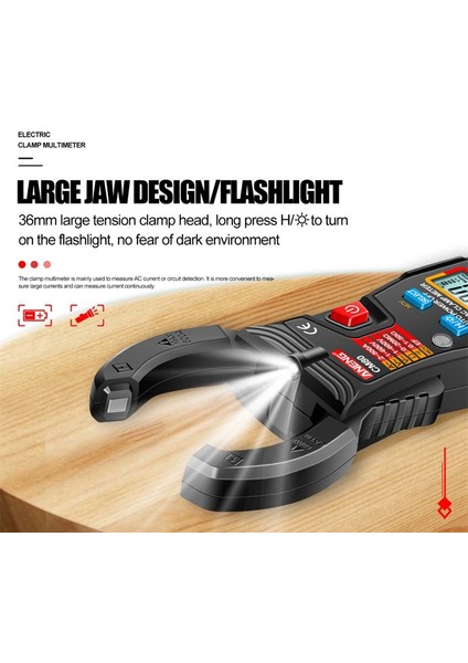 Ac ve Dc Gerilim Akım Direnci Için 4000 Sayım Temassız Kelepçe Multimetre Arkadan Aydınlatmalı Ekran El Feneri ile Ncv Veri Saklama Buzzer (Pilsiz) (Yurt Dışından) indirimleri