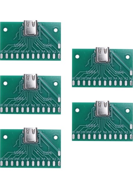 5x Dıy 24PIN Usb-C USB 3.1 Tip C Dişi Soket Konnektör Smt Tipi Pc Kartı ile (Yurt Dışından) modelleri