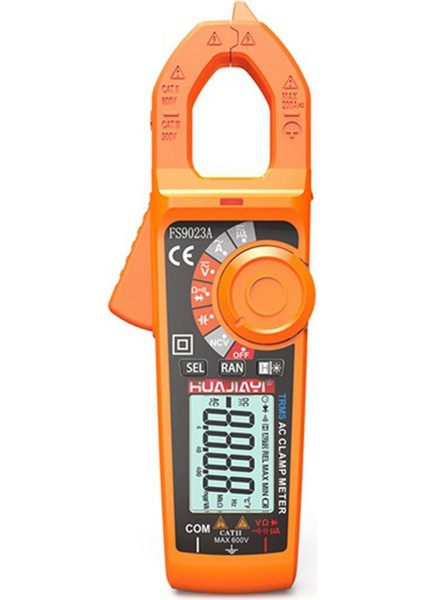 Huajıayı FS9023A Dijital Multimetre Pens Metre True Rms 6000 Sayım Profesyonel Ölçüm Test Cihazları Dijital Ampermetre 200A (Yurt Dışından)