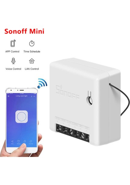 Sonoff Mını Dıy Wifi Akıllı Anahtar App Uzaktan Kumanda Anahtarları Üzerinden Iki Yönlü Anahtar (Yurt Dışından)