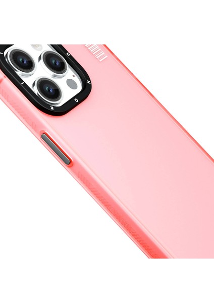 iPhone 15 Pro Max Kılıf Buzlu Mat Tasarım Youngkit Hidden Sand Serisi Kapak Pembe