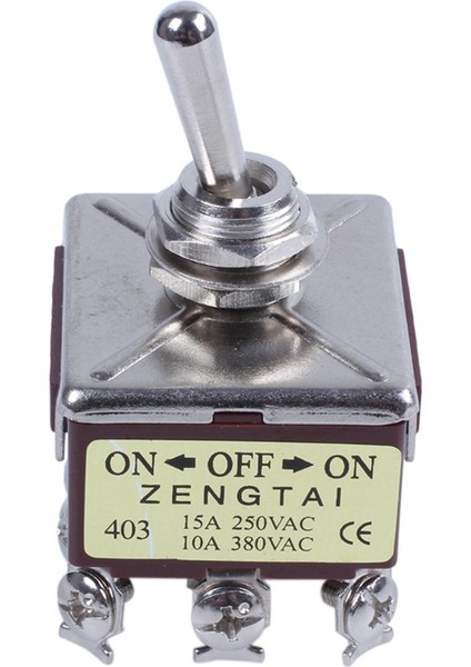 Xhhdqes 3x Ac 380 V 10A Açık/kapalı/açık 3 Pozisyon 12 Pinli Mandallı Geçiş Anahtarı 4pdt (Yurt Dışından)