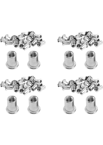 Xhhdqes 80 Adet 304 Paslanmaz Çelik Perçin Somun Rivnut Insert Nutsert M6X15MM (Yurt Dışından)