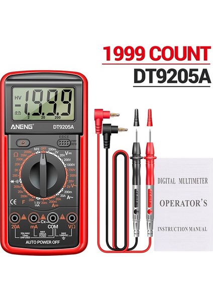 Aneng Dijital Multimetre 1999 Sayısı Ac/dc Gerilim Akım Kapasite Direnç Test Ölçer (Yurt Dışından) fiyatları