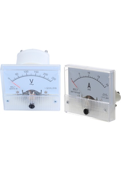 Adet Aksesuar: 1 Adet Analog 85L1 Ac 250 V Panel Metre Voltmetre Ölçüm Cihazı Kurulum Ekipmanları & 1 Adet 20A Analog Amper Panelmetre Akım Amp (Yurt Dışından) fiyatları