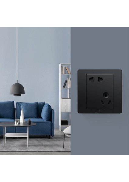 Boğa Anahtar Priz Paneli Ev 86 Tipi Duvar 16A Bir Açık USB Beş Veya Üç Delik G07 Siyah Karanlık Anahtarı (Yurt Dışından)