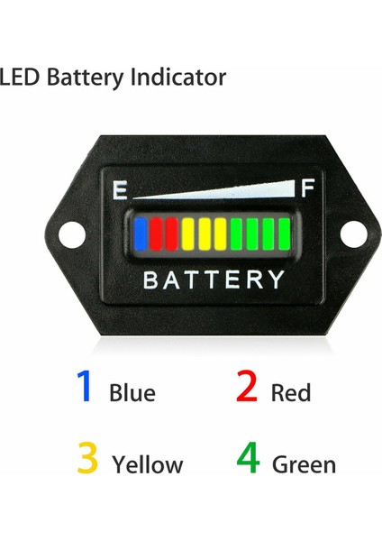 Golf Arabası Pilleri-1 x LED Göstergesi-Siyah (Yurt Dışından) indirimleri