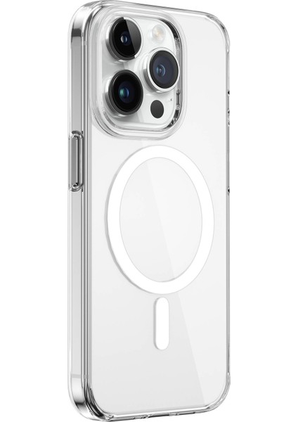 iPhone 15 Pro Max Kılıf Wiwu FYY-014 Magsafe Şarj Özellikli Şeffaf Kapak Şeffaf