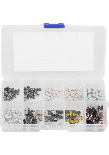 250 Adet Çini Anahtarı 10 Ki Anlık Basma Düğmesi Çeşitleri Kiti <br/> (Yurt Dışından)