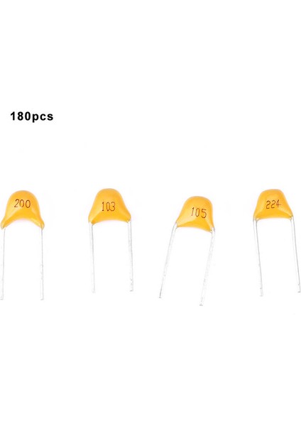 180 Adet Monolitik Kondansatör Kiti 20PF~1UF 50V 18 Çeşit 5.08MM Pin Aralığı (Yurt Dışından)
