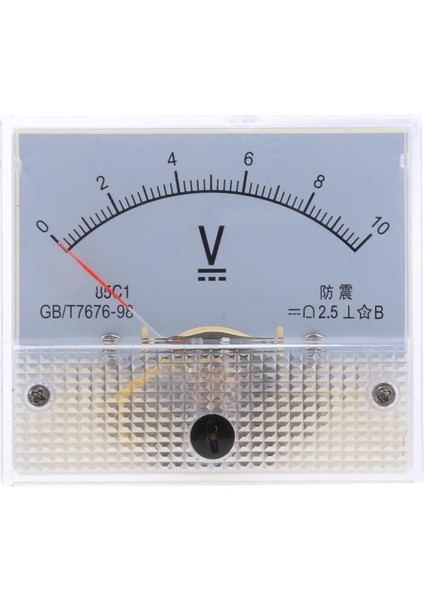 85C1-V Panel Dc Gerilim Volt Analog Gösterge Metre Voltmetre 0-10 V (Yurt Dışından)