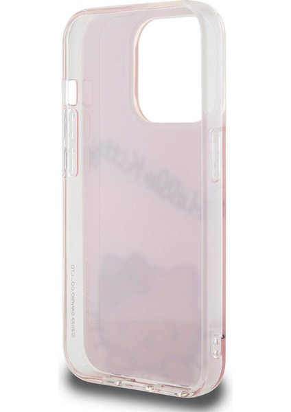iPhone 15 Pro Kılıf Hello Kitty Orjinal Lisanslı Askılı Yazı ve Ikonik Logolu Daydreaming Pembe