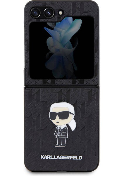 Galaxy Z Flip 5 Kılıf Orjinal Lisanslı Kl Desenli Karl Ikonik Saffiano Kapak Siyah fiyatları