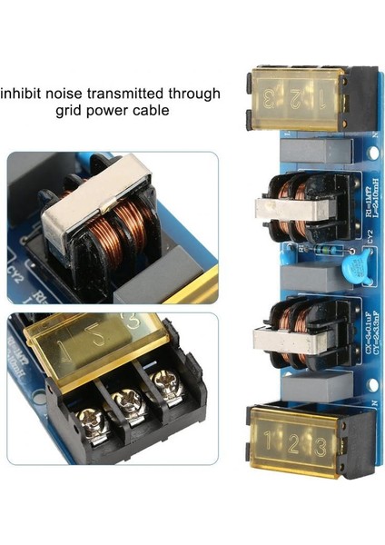 6A / 25A Emı Filtre Modülü Kartı Gücü Besleme Için Iki Aşamalı Düşük Geçişli (Yurt Dışından) fırsatları