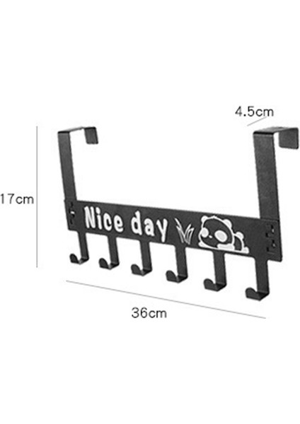 Karikatür Kapı Arka Kanca Dikişsiz Şapka Havlu Ceket Duvar Dekor Elbise Askıları Rafları 6 Kanca ile Depolama Yumruksuz Kanca (Yurt Dışından)