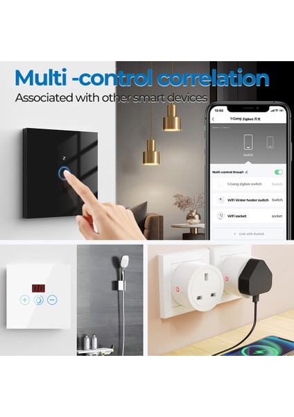 Rovf Zigbee Akıllı Dokunmatik Anahtarı Duvar Işık Anahtarları Nötr Tel Yok Kapasitör 1/2/3 Gang Çalışması Tuya Google Ev Alexa (Yurt Dışından)