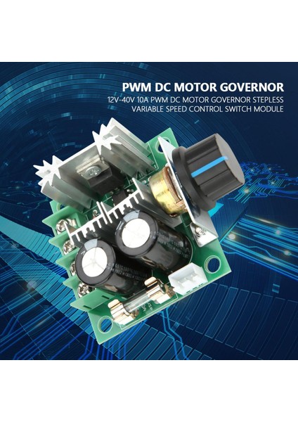 12V-40V 10A Pwm Dc Motor Valisi Kademesiz Değişken Hız Kontrol Anahtar Modülü (Yurt Dışından)