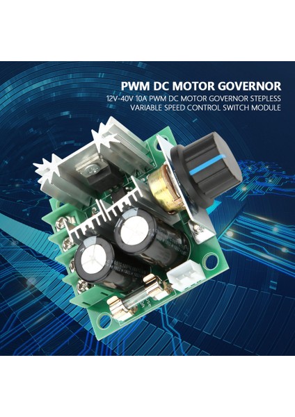 12V-40V 10A Pwm Dc Motor Valisi Kademesiz Değişken Hız Kontrol Anahtar Modülü (Yurt Dışından)