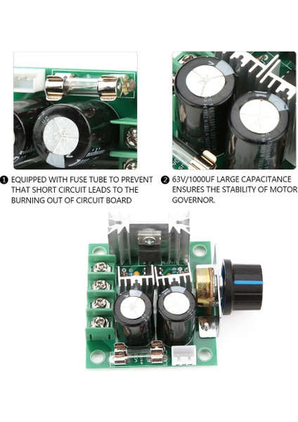 12V-40V 10A Pwm Dc Motor Valisi Kademesiz Değişken Hız Kontrol Anahtar Modülü (Yurt Dışından)
