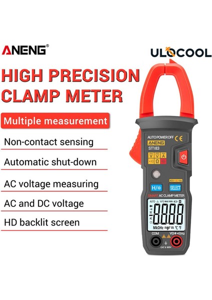 Dijital Pens Metre ST183 Dc/ac Akım 4000 Sayım Multimetre Volt, Direnç, Frekans, Ac Dc Volt Ohm Ölçer Dijital Otomatik Aralık Pens Test Cihazı Metre Multimetre (Yurt Dışından) fırsatları