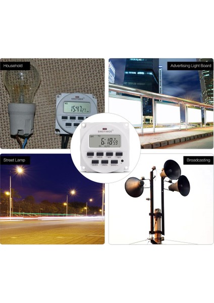 Sınor 220V Haftalık 7 Gün Dijital Programlanabilir Anahtar Röle Kontrolü (Yurt Dışından) fırsatları