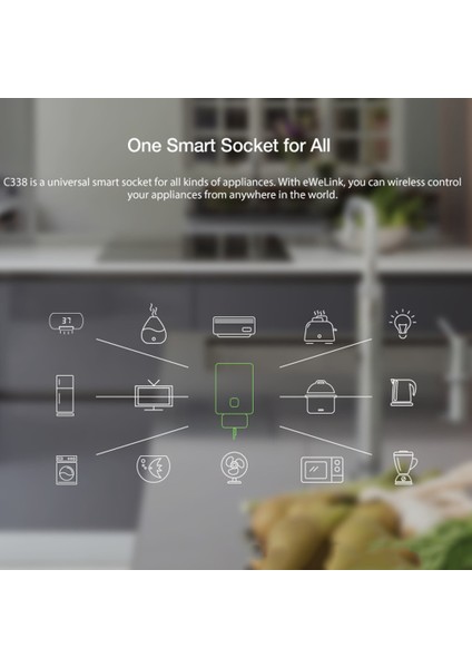 Zaman Anahtarı Uzaktan Uygulama Kontrolü Akıllı Fiş Wifi Akıllı Soket Ab Tak Ewelink Alexa Google Home Mini Ifttt Akıllı Ev ile (Yurt Dışından) modelleri