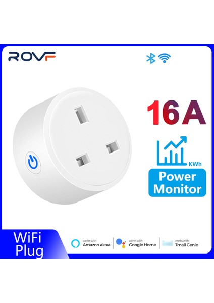 Rovf Akıllı Fiş Wifi Soket Anahtarı Uzaktan Kumanda Için Uyumlu Tuya Akıllı Yaşam Alexa/google Ev Yardımcısı Ingiltere Tak (Yurt Dışından) fiyatları