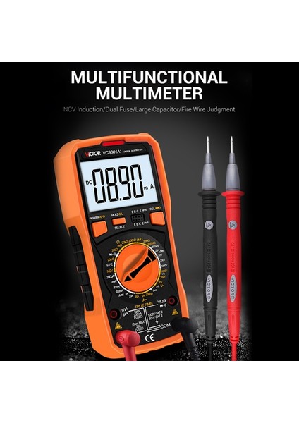 Aneng DT9205A Dijital Profesyonel Multimetre Ac/dc Transistör Test Cihazı Ncv Test Ölçer Analog Otomatik Aralığı Multimetre (Yurt Dışından) fırsatları