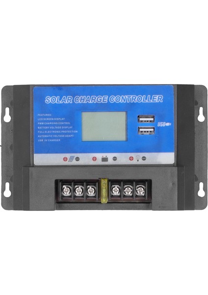 Güneş Paneli Şarj Regülatörü Regülatörü 12V/24V Otomatik Çift USB 20/30A Pil (Yurt Dışından)