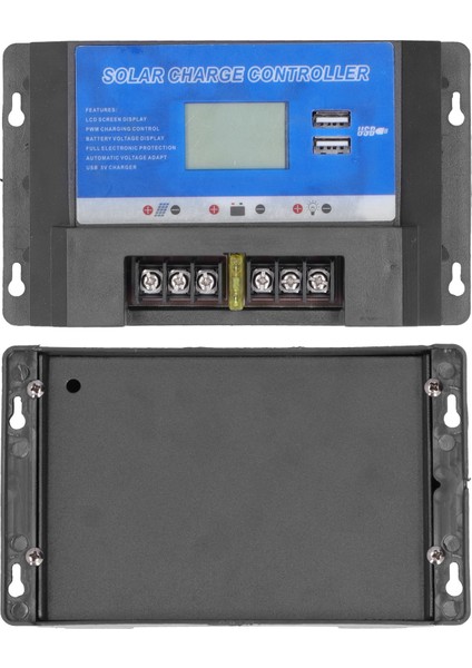 Güneş Paneli Şarj Regülatörü Regülatörü 12V/24V Otomatik Çift USB 20/30A Pil (Yurt Dışından)