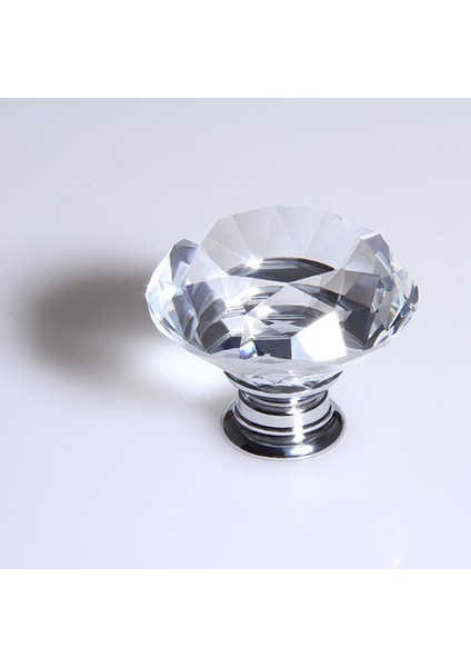 40MM Temizle Kristal Rhinestone Kapı Tokmağı Dolap Dolap Vidalı Kolu (Yurt Dışından)