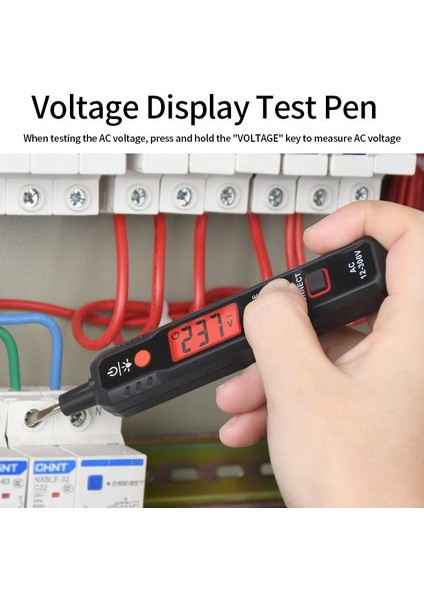 El Feneri ile Elektrik Test Cihazı Kalem Ac 12-300 V Gerilim Ölçer Elektrikli Kalem Voltmetre (Yurt Dışından) fırsatları