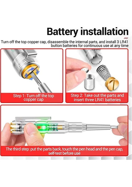 2 Adet 24-250 V Elektrikçi Devre Test Cihazı Kalem, Elektrik Test Cihazı Kalem (Yurt Dışından) indirimleri