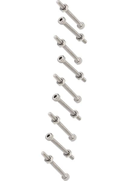 Nanlıy-20 Takım M2 x 20MM Uzun Altıgen Soket Tırtıllı Başlık Vidası Cıvata Somun ve 10 Adet Mühürlü Metal Korumalı Metrik Radyal Rulman (Yurt Dışından) modelleri