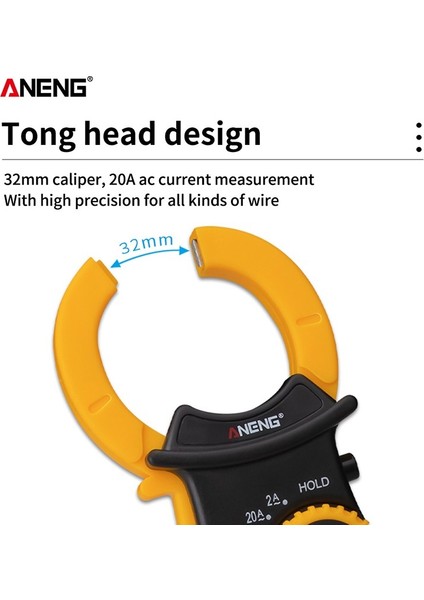 Aneng Dijital Kelepçe Ncv Multimetre Ampermetre Elektrik Pens Metre Ac/dc Gerilim Direnç Test Cihazı (Yurt Dışından) fırsatları