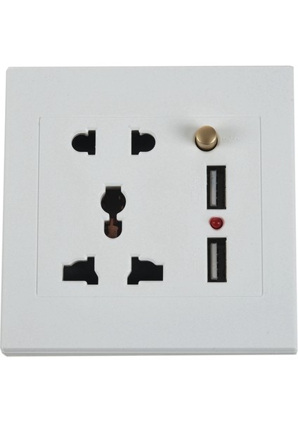 Eıtgzwas 3x 2.1A Çift USB Duvar Şarj Soketi Adaptörü Evrensel Çıkış Paneli Akıllı Anahtarı (Yurt Dışından)