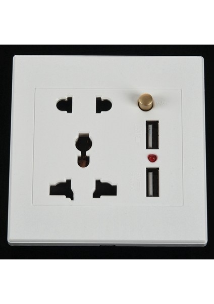 Eıtgzwas 3x 2.1A Çift USB Duvar Şarj Soketi Adaptörü Evrensel Çıkış Paneli Akıllı Anahtarı (Yurt Dışından)