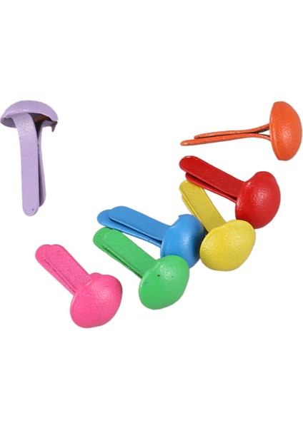 Quanbu 200 Set Mini Parisli Bağlantı Elemanları Çok Renkli Kağıt Zanaat Damgalama Scrapbooking Dıy Aracı 4.5mm (Yurt Dışından)