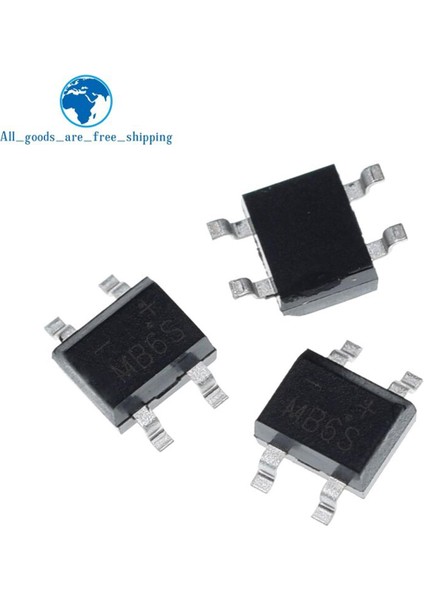 10 Adet 600V 0.5A Sop-4 Smd Doğrultucu Diyot Köprüsü MB6S (Yurt Dışından)
