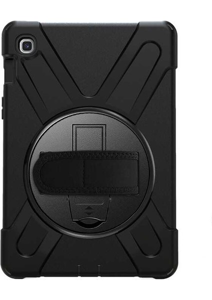 Case Street Casestreet Samsung Galaxy Tab A8 Lte 10.5 Sm X207 Kılıf Defender Tablet Tank Koruma Standlı Df2 Siyah