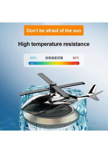Güneş Enerjisi Helikopter Hava Spreyi Araba Dashboard Hava Jeti Koku Yaratıcı Güneş Enerjisi Uçak Difüzör Alaşımlı Düzlem Aroma (Yurt Dışından)
