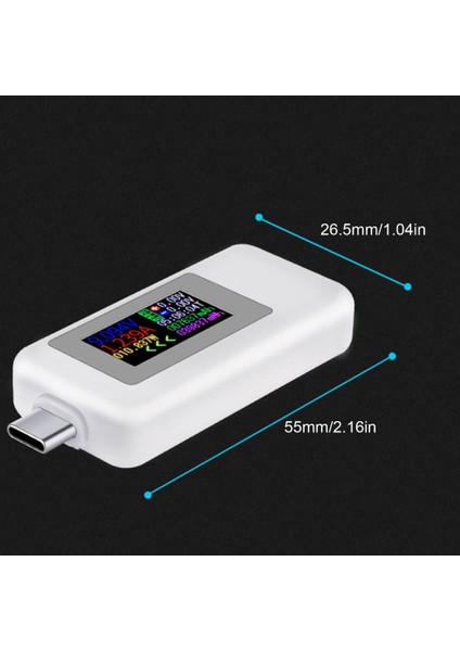 Tip-C USB Test Cihazı Akım 4-30V Gerilim Ölçer Zamanlama Ampermetre Dijital Metre (Yurt Dışından)