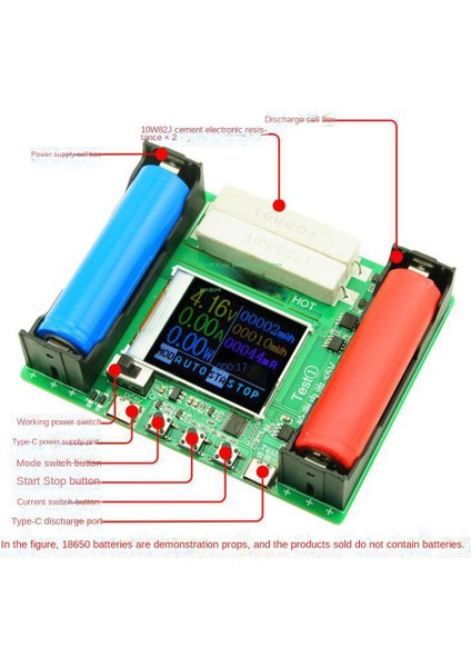 18650 Lityum Kapasiteli Dahili Direnç Test Cihazı LCD Dijital Ekran Kapasite Test Cihazı (Yurt Dışından)